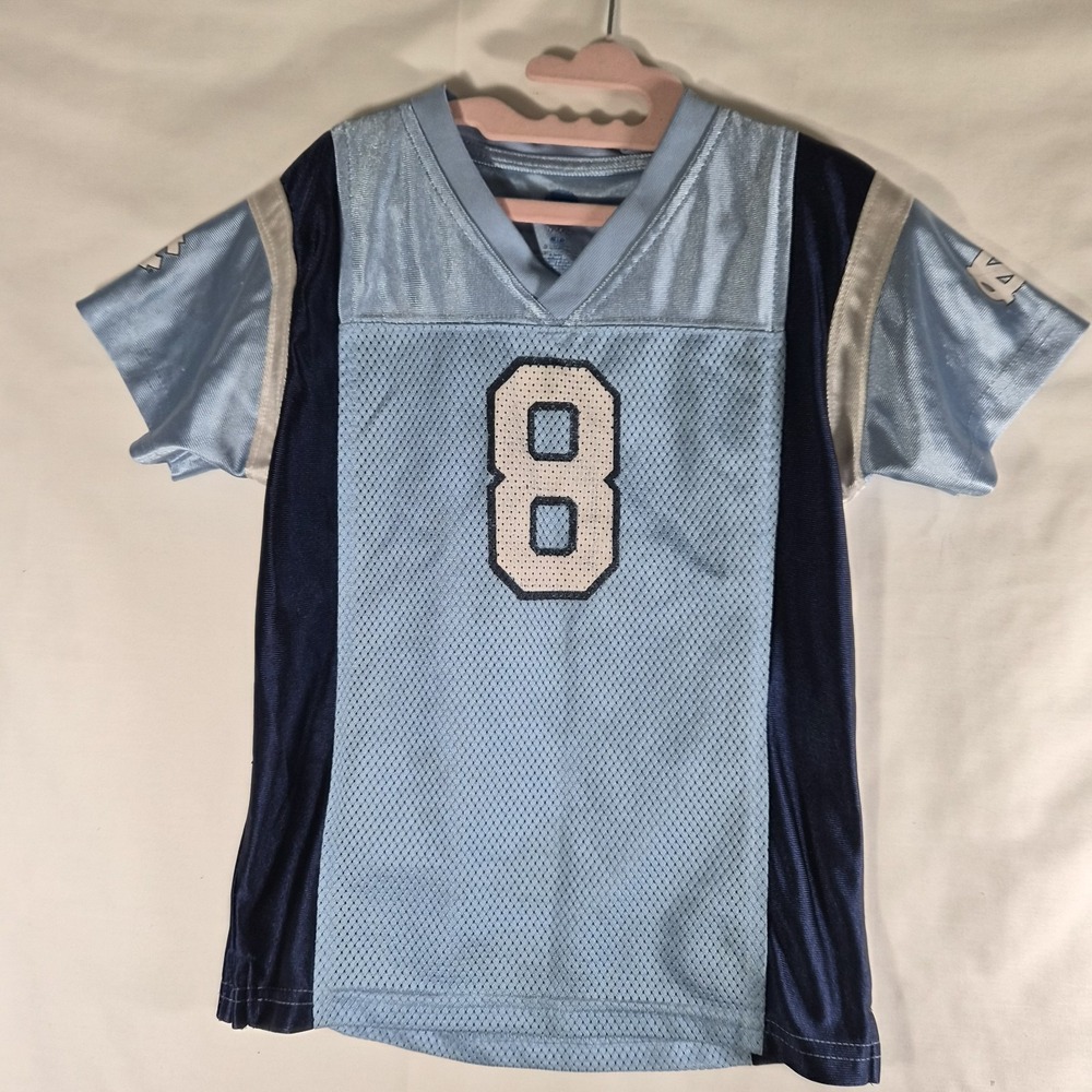 UNC Tar Heels Football Jersey Youth 5T Blue #8 NCAA Kids Mesh‎ Shirt
